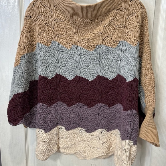 ANDREE BY UNIT OVERSIZED Multicolor Knit Sweater - Picture 3 of 6